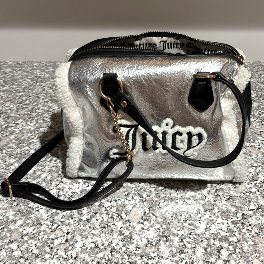 Juicy Couture Silver and Black Bag